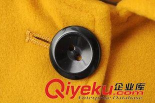 9月22號 周二上新 SYJ2015秋季新款歐美范時尚純色單排扣中長款毛呢大衣女呢子外套原始圖片3