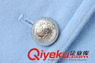 9月22號 周二上新 SYJ歐洲站秋季2015新款歐美風雙排扣藍色毛呢大衣女修身呢子外套原始圖片3