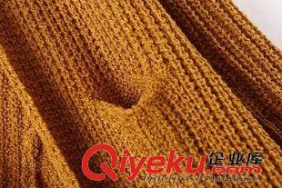 9月10號 周四上新 YP2015秋季新款韓版代購純色后擺開叉中長款針織開衫寬松毛衣外套原始圖片3
