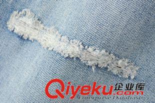 9月10號 周四上新 HY2015秋季新品歐美風男友風寬松做舊補丁磨破洞水洗牛仔褲九分褲原始圖片3