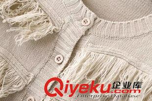 9月10號 周四上新 YP 2015初秋新歐美時尚明星同款流蘇高工藝開衫修身針織外套毛衣原始圖片2