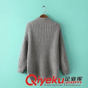 9月9號 周三上新 BC秋冬新款韓版女裝加厚打底衫中長款V領(lǐng)寬松dmm花粗棒針毛衣原始圖片2