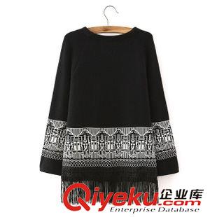 9月9號(hào) 周三上新 2015秋裝女裝針織衫女開(kāi)衫毛衣中長(zhǎng)款外套潮寬松復(fù)古流蘇披肩外搭原始圖片2