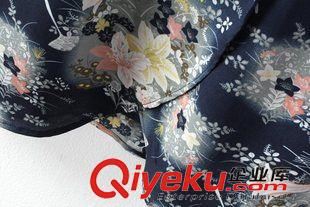 連衣裙 歐洲站014夏裝新款歐美西裝領職場范無袖花朵印花修身連衣裙女裝原始圖片3
