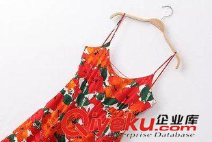 連衣裙 歐洲站2015夏季新款歐美ZAR@印花連衣裙性感修身吊帶裙休閑短裙女原始圖片3