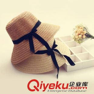 帽子 JN日單遮陽(yáng)帽子夏天時(shí)尚大檐草帽女士沙灘帽蝴蝶結(jié)涼帽防曬太陽(yáng)帽