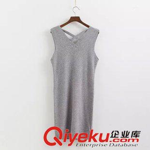未分類 NNY2015秋季新款歐美女裝字母印花包臀無袖針織連衣裙打底裙顯瘦原始圖片2
