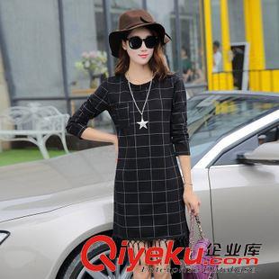 本周新品 2015新款氣質(zhì)修身顯瘦OL女裝連衣裙前短后長(zhǎng)下擺流蘇連衣裙原始圖片2