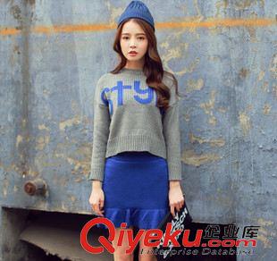 裙套裝 2015歐洲站秋季新款兩件套套裝紅色毛呢+修身大擺裙女套裝女潮
