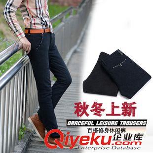 ◆休閑褲 批發(fā)新品棉麻男褲子一件代發(fā)貨精品男下裝韓版修身休閑褲網(wǎng)店貨源原始圖片2
