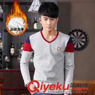 ◆第14波 一件代發(fā)新款男裝不倒絨長(zhǎng)袖男式T恤加絨加厚拼袖款淘寶天貓供貨原始圖片2