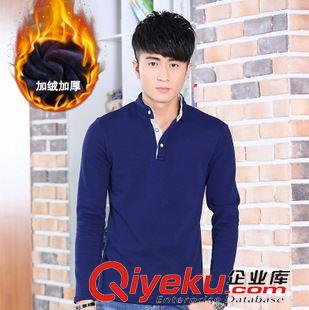 ◆第14波 淘寶貨源新款男裝不倒絨長袖男式立領(lǐng)T恤加絨加厚工廠批發(fā)代發(fā)貨原始圖片2