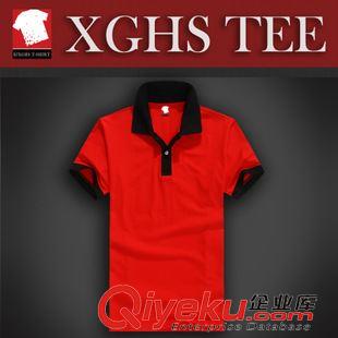 翻領(lǐng)短袖T恤 t恤定做工作翻領(lǐng)精梳全棉廣告衫diy情侶撞色短袖休閑普通促銷t恤原始圖片3
