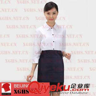 服務(wù)員圍裙 【北京新光紅裳】定做橙色口袋餐廳服務(wù)員半身圍裙  廣告圍裙原始圖片3
