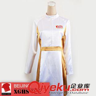 促銷服 【北京新光紅裳】定做可口可樂促銷服 紅色翻領(lǐng)收腰連衣裙促銷服