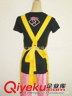 定做廣告圍裙 【北京新光紅裳】定做企業廣告宣傳圍裙 黃色斜紋膠印熱轉印圖案原始圖片3