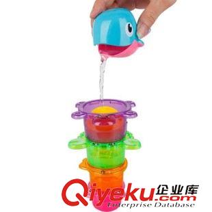 沐浴玩具 {zx1}寶寶夏天洗澡沐浴玩具 可愛戲水新奇海洋沐浴疊疊杯組合四色原始圖片3