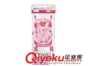 嬰幼兒玩具 兒童公仔、芭比、娃娃玩具系列 鐵手推車加公仔 14寸公仔IC原始圖片2