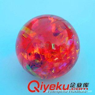 閃光 武器 投影類玩具 直銷處理 閃光 6.5CM彩帶發(fā)光水晶  透明 彈力球兒童玩具原始圖片3