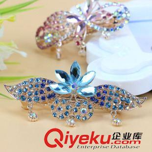 10月23號新品 韓版水晶發(fā)飾 合金鑲鉆發(fā)夾 盤發(fā)鴨嘴夾 義烏十元地攤貨源批發(fā)