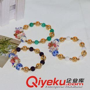 10月19號(hào)新品 新款青花瓷玫瑰花水晶手鏈飾品首飾義烏十元店精品貨源批發(fā)原始圖片2