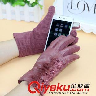 手套 秋冬保暖手套 皮面女士棉手套 AB面不倒絨防滑觸屏手套 義烏批發(fā)