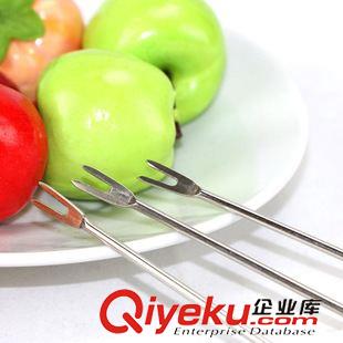 廚房工具 新奇特餐具不銹鋼水果叉帶牙簽 義烏十元店精品貨源批發(fā)廠家直銷原始圖片3