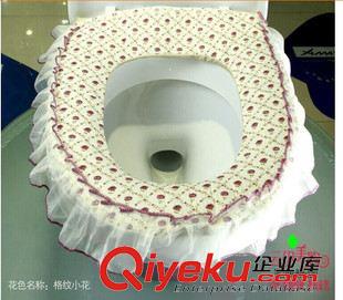衛浴用品 9.9 十元店貨源 gd座便暖墊 馬桶圈 布藝蕾絲馬桶墊  義烏批發原始圖片2