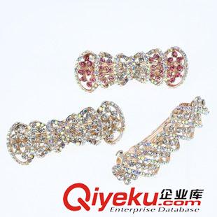 頭飾 gd韓版發飾彈簧夾滿鉆水晶發夾頂夾十元店貨源義烏精品店批發原始圖片2