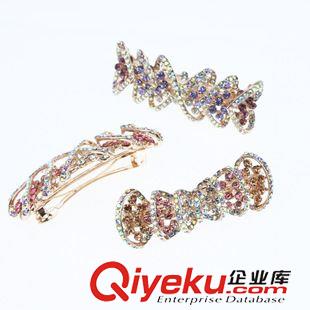 頭飾 gd韓版發飾彈簧夾滿鉆水晶發夾頂夾十元店貨源義烏精品店批發原始圖片3