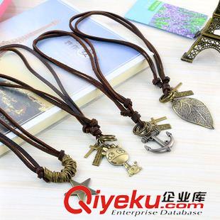 項鏈 新款復古風韓版非主流十字架船錨帽子吊墜男士zp項鏈義烏批發原始圖片2