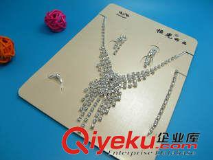 項(xiàng)鏈 新娘影樓套裝項(xiàng)鏈 婚紗配飾水鉆四件套  2元精品十元店貨源  批發(fā)原始圖片2