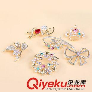 胸針 9.9 十元店貨源 女士鑲鉆飾品胸花 胸針 別針  義烏精品批發(fā)原始圖片2