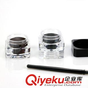 眼線膏、眼線液、眼影 不暈染眼線膏+眼線掃 黑色 化妝品 彩妝 十元店貨源 義烏批發(fā)