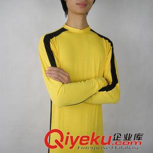 休闲娱乐 李小龙衣服黄色连体服连体衣紧身运动服装训练表演死亡游戏连身衣