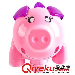 玩具動物類 供應SM249028卡通動物豬 萬向燈光音樂電動玩具 兒童益智創意玩具
