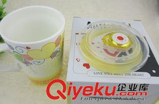 10元店杯子系列 TX010扣杯 帶蓋 陶瓷杯 義烏10元 十元店 貨源 易碎品不能退換原始圖片2