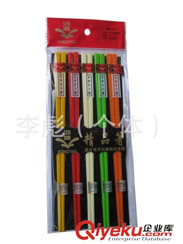 筷子 勺子 鏟子  五雙牦牛五彩筷 義烏小商品 二元批發(fā) 創(chuàng)意家居原始圖片2