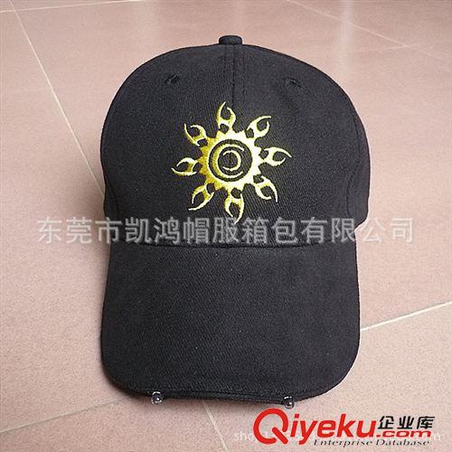 棒球帽子 Baseball caps LED等光纖帽子 黑色繡花 發(fā)光鴨舌帽子外貿(mào) 工廠定做原始圖片2