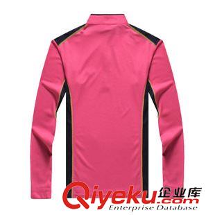 立領T恤 男式長袖立領透氣騎行服 男士拼接撞色速干班服 活動宣傳廣告衫原始圖片3