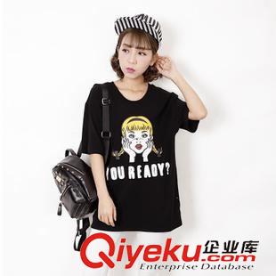 4月2期 2015夏季 女裝可愛(ài)小女孩中長(zhǎng)款學(xué)院風(fēng)短袖T恤女顯瘦打底T恤衫原始圖片2