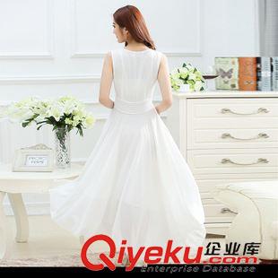 4月2期 實物拍攝春夏季新款大碼女裝沙灘長裙韓版修身氣質(zhì)雪紡連衣裙原始圖片3