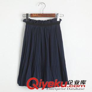 連衣裙 2015春夏季新款韓版女裝百搭百褶半身裙原始圖片2