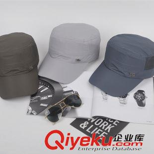 15年春夏新品 熱賣帽子男士夏天韓版潮平頂帽女 春秋透氣網(wǎng)帽加長帽檐軍帽