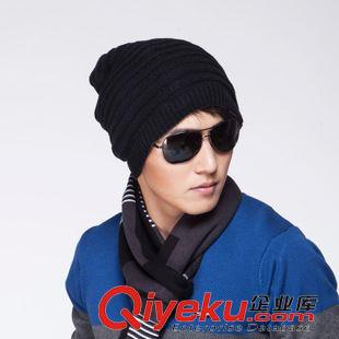秋冬帽/針織帽 批發時尚兩用圍脖帽 男士韓版潮秋冬針織毛線帽子 保曖護耳帽原始圖片2