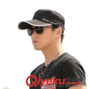 平頂帽 熱賣帽子男士夏季平頂帽韓版潮加長檐戶外帽 登山防曬太陽帽原始圖片3