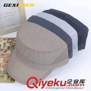 鴨舌帽 帽子夏天男士平頂帽透氣軍帽韓版潮戶外防曬太陽帽遮陽帽原始圖片2