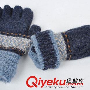 成人手套 廠家低價(jià)批發(fā)手套 保曖毛線手套 五指針織羊毛手套 來(lái)樣訂做原始圖片2
