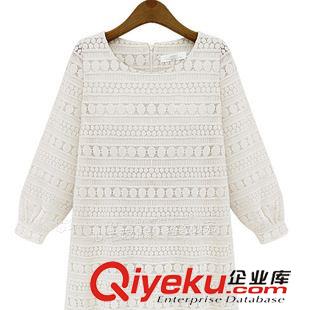 胖MM 大碼女裝 甜美蕾絲連衣裙 春秋新款大碼女裝 修身顯瘦 春裝打底裙原始圖片3