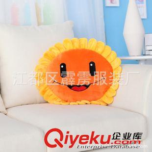 毛絨玩具 廠家直銷太陽花抱枕毛絨玩具向日葵花笑臉花靠墊暖手支持混批定制原始圖片3